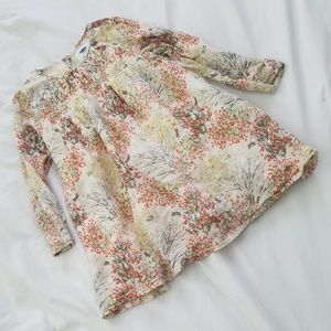 Old Navy cream red floral dress 5T